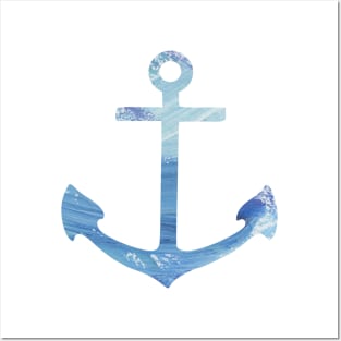 BLUE PAINT ANCHOR Posters and Art